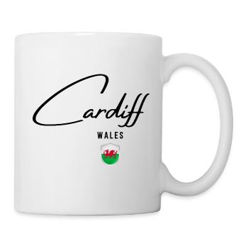 Elegantes Design Cardiff, walisischer Stolz - Tasse - Weiß - Rechts