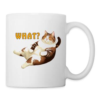 LA GRAISSE DE CHAT RÉSIDE DANS CE QU’EST LA GRAISSE DE CHAT - Mug blanc - blanc - Droite