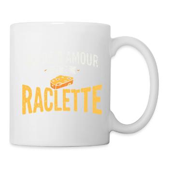 Raclette Käse Geschenk Humor Winter Savoyen - Tasse - Weiß - Rechts