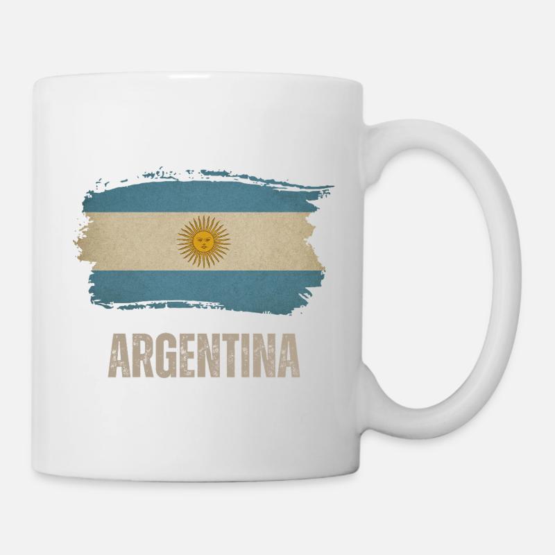 Vintage Argentine, Drapeau de l’Argentine - Mug blanc - blanc