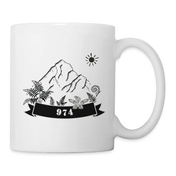 Berge 974 Natur Banner - Tasse - Weiß - Rechts