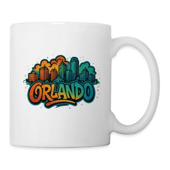 Orlando Graffiti Skyline - Tasse - Weiß - Rechts