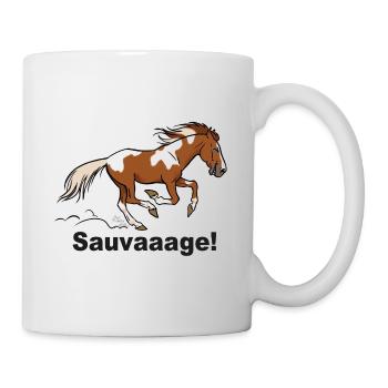 Magpie Wild Horse (for light textiles) - Mug - white - Right