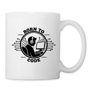 Programmierer, der zum Programmieren geboren wurde Programmierer - Tasse - Weiß - Rechts