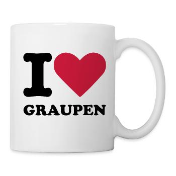 Stromberg Mit Spruch I Love Graupen - Tasse - Weiß - Rechts