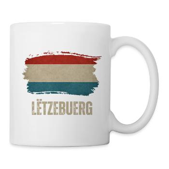 Drapeau du Luxembourg, j’adore le Luxembourg - Mug blanc - blanc - Droite
