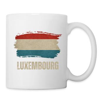 Drapeau du Luxembourg, j’adore le Luxembourg - Mug blanc - blanc - Droite