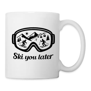 Ski You Later – des lunettes de ski conçues pour les skieurs - Mug blanc - blanc - Droite