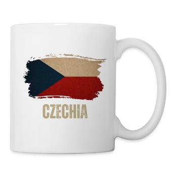 Vintage flag of Czechia, proud Czechoslovakian - Mug - white - Right