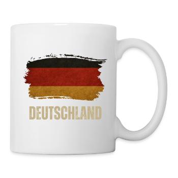 Grunge flag of Germany, proud German - Mug - white - Right