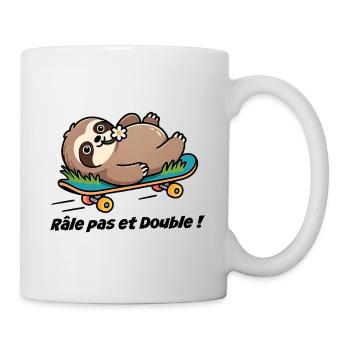 Caravan sticker, van Rattle and double! - Mug - white - Right