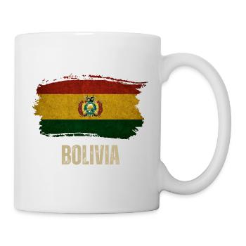 Bolivie Grunge Drapeau, Vintage Bolivie - Mug blanc - blanc - Droite