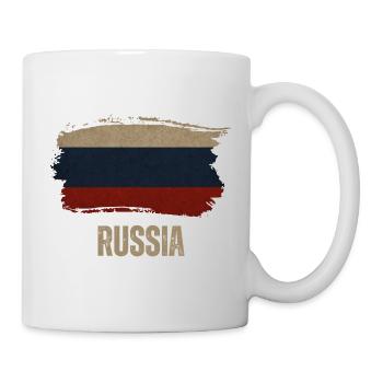 Drapeau grunge de la Russie, j’adore la Russie - Mug blanc - blanc - Droite