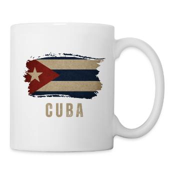 Drapeau grunge de Cuba, fier Cubain - Mug blanc - blanc - Droite