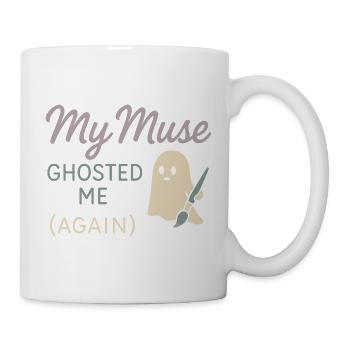 Kreative Denkweise, Künstlerhumor, Mehr Chaos - Tasse - Weiß - Rechts