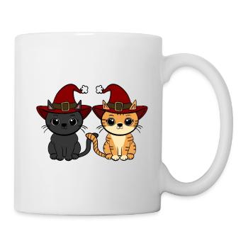 Katzen Weihnachten  - Tasse - Weiß - Rechts