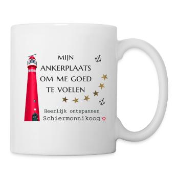 Mein Ankerplatz Schiermonnikoog, Handzeichnung - Tasse - Weiß - Rechts