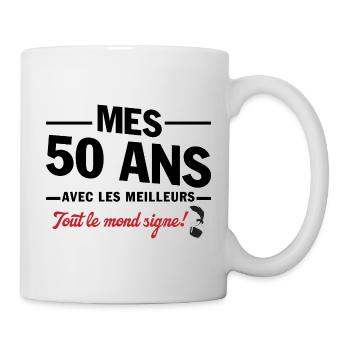 50th Anniversary 1975 Funny Gift - Mug - white - Right