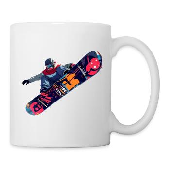 Snowboard - Tasse - Weiß - Rechts