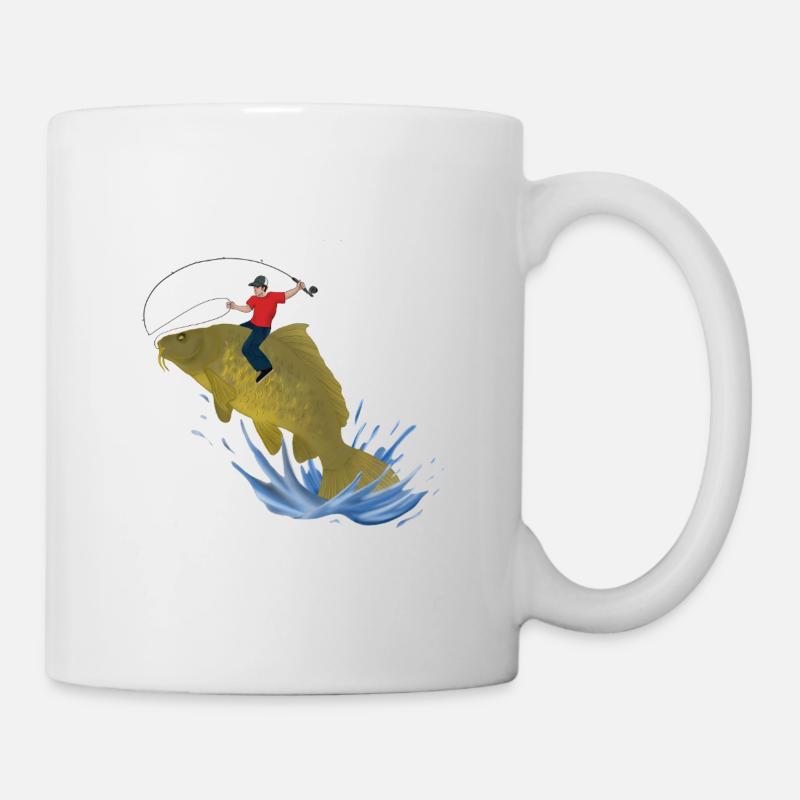 Karpfen - Tasse - Weiß