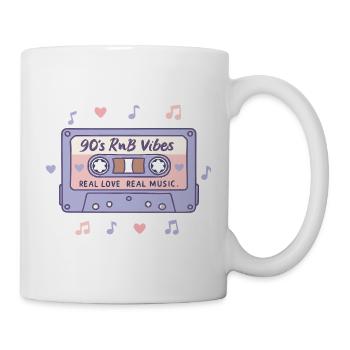 90s RnB Vibes Cassette – Retro Music Nostalgia - Mug - white - Right