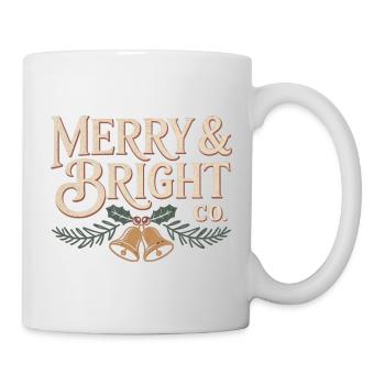 Merry & Bright Co. – Design de Noël classique - Mug blanc - blanc - Droite