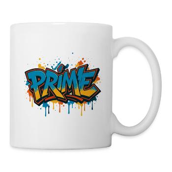 Prime Graffiti Neon Splash - Tasse - Weiß - Rechts