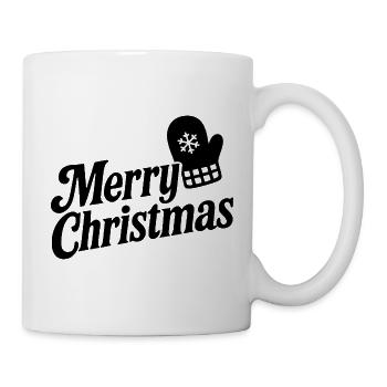 Joyeux Noël avec le Gant Flocon de Neige - Mug blanc - blanc - Droite