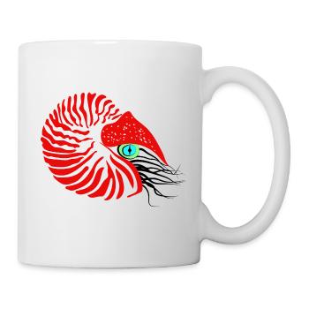 Perlboot, Ammonit, Kopffüßer, Nautilus - Tasse - Weiß - Rechts