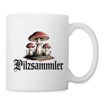 Mystische Pilzlandschaft Wald Motiv - Tasse - Weiß - Rechts