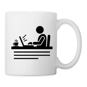 Büro & Home-Office | Programmierer Piktogramm - Tasse - Weiß - Rechts