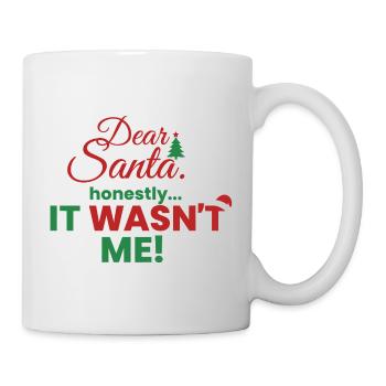Dear Santa – Ehrlich, ich war’s nicht! - Tasse - Weiß - Rechts