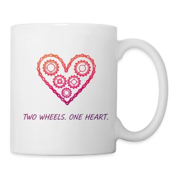 Gear-Herz-Schaltung - Tasse - Weiß - Rechts