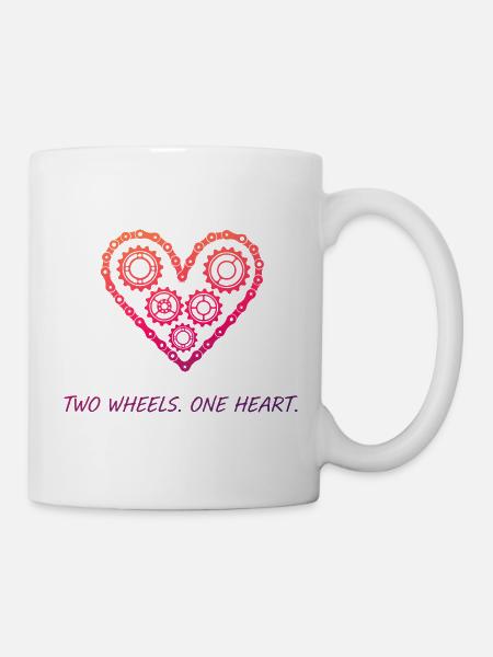 Gear-Herz-Schaltung - Tasse - Weiß