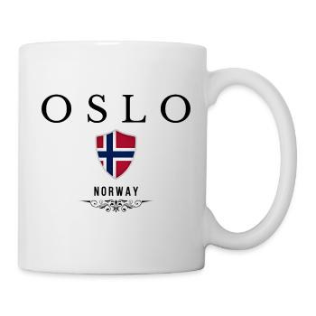 Souvenir Oslo, Oslo Norwegen - Tasse - Weiß - Rechts