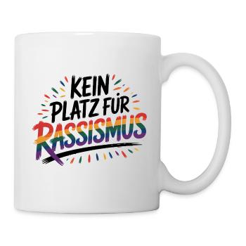 Pas de place pour le racisme - Logo Cool Pride - Mug blanc - blanc - Droite