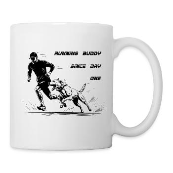 Jogging avec un compagnon de course canin - Mug blanc - blanc - Droite