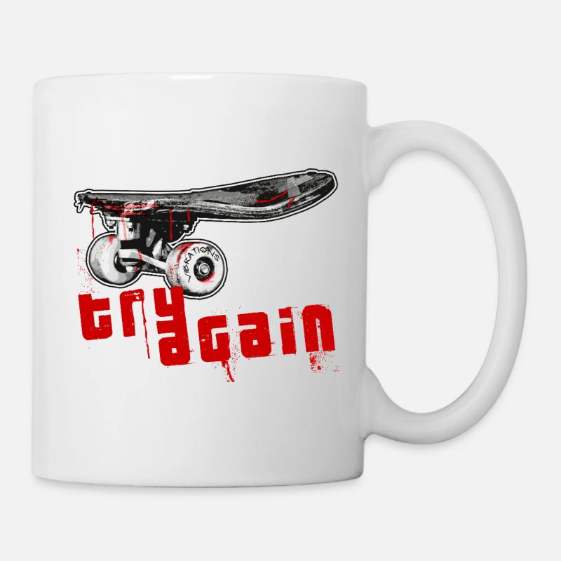 Skateboard - Tasse - Weiß