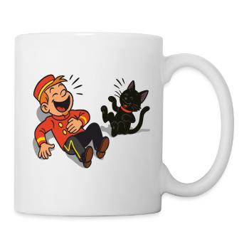 Franky & Meeko laughing - Mug - white - Right
