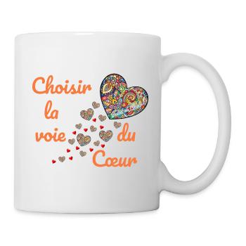 Choisir la voie du cœur  - Mug blanc - blanc - Droite