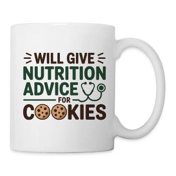Will Give Nutrition Advice For Cookies Expert  - Mug - white - Right