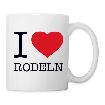 I love Rodeln - Tasse - Weiß - Rechts