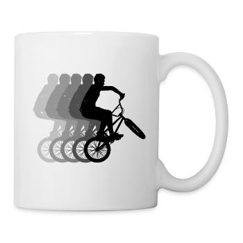 Retro 80er BMX-Fahrradfahrer - Tasse - Weiß - Rechts