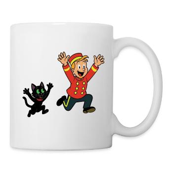 Franky & Meeko running happy - Mug - white - Right