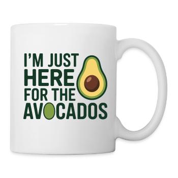 Ich bin nur hier für den Avocado-Ernährungsberater - Tasse - Weiß - Rechts