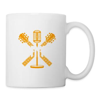 RocknRoll-Mikrofon-Kreuzgitarren - Tasse - Weiß - Rechts