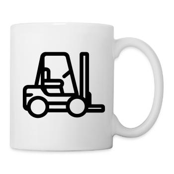 Gabelstapler - Tasse - Weiß - Rechts