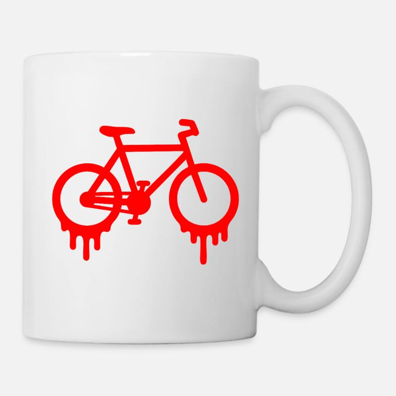 Tropfendes Fahrrad-Graffiti - Tasse - Weiß