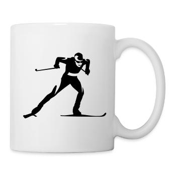 Ski de fond - Mug blanc - blanc - Droite