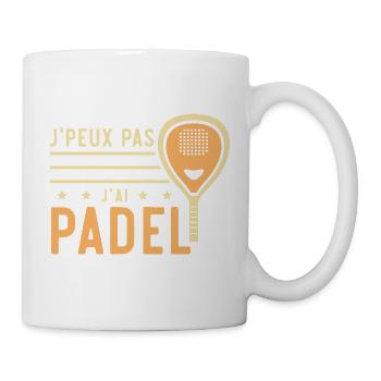 Je peux pas j ai padel - Mug blanc - blanc - Droite